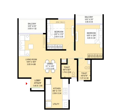 2 BHK semi furnished flats in Tathawade at Prithvi Paradise
